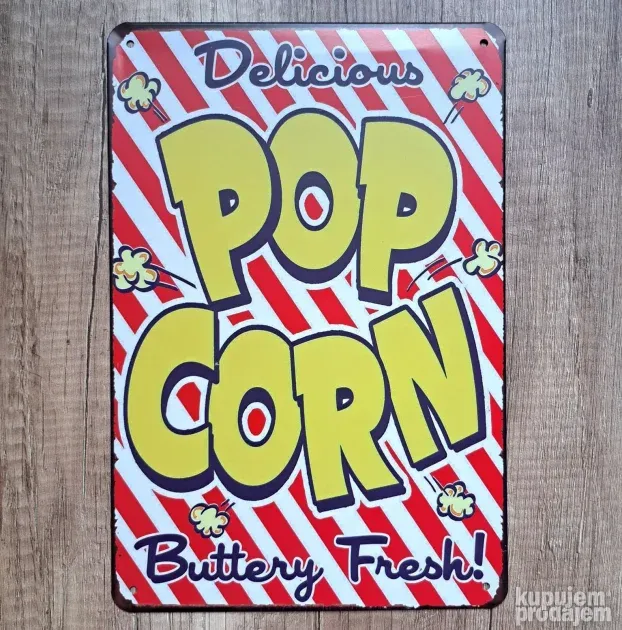 Metalna tabla POP CORN
