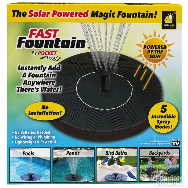Solarna fontana za bastu