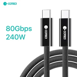 Data kabl Coteci Thunderbolt OF-065 80Gbps 240W 4k PD Type C