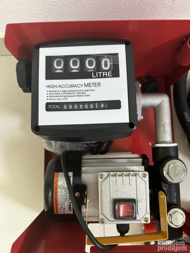 Pretakalica za naftu sa brojcanikom i postoljem komplet