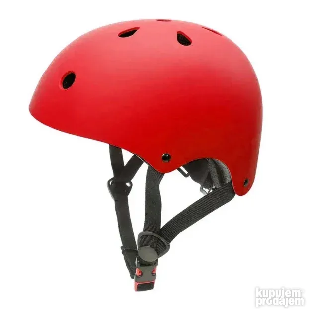Kaciga za trotinet,rolere,skateboard (L 58-62 cm) crvena