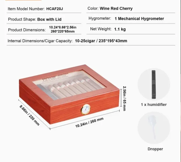 AKCIJA Humidor za 25 tompusa Cohiba oprema