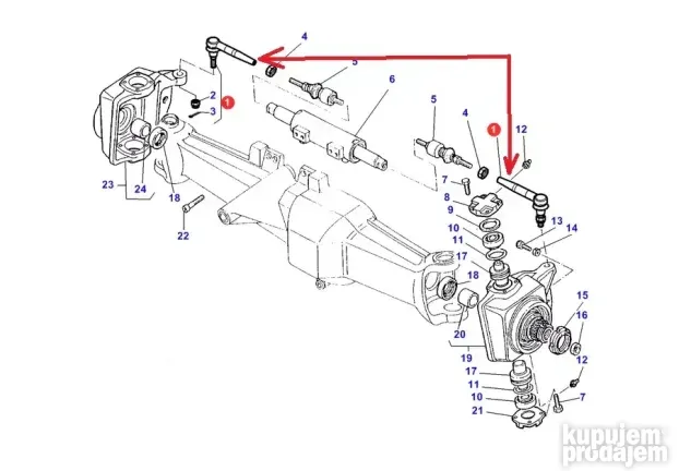 Kraj spone za traktor MF