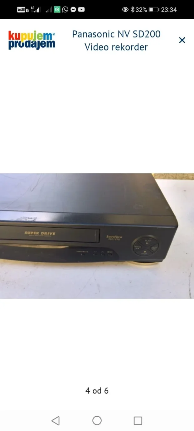 Panasonic Nv-sd22 Super Drive VCR VHS & Panasonic NV SD200