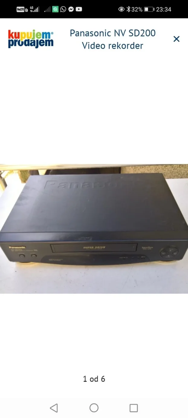 Panasonic Nv-sd22 Super Drive VCR VHS & Panasonic NV SD200