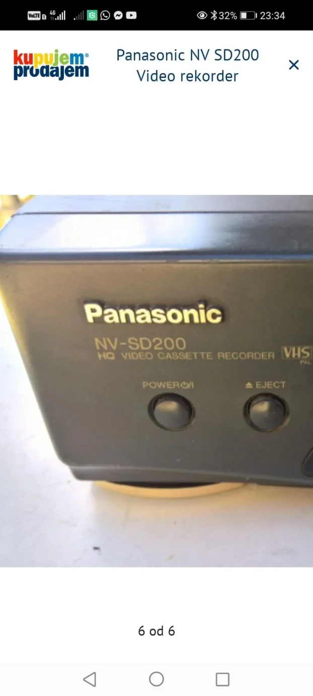 Panasonic Nv-sd22 Super Drive VCR VHS & Panasonic NV SD200