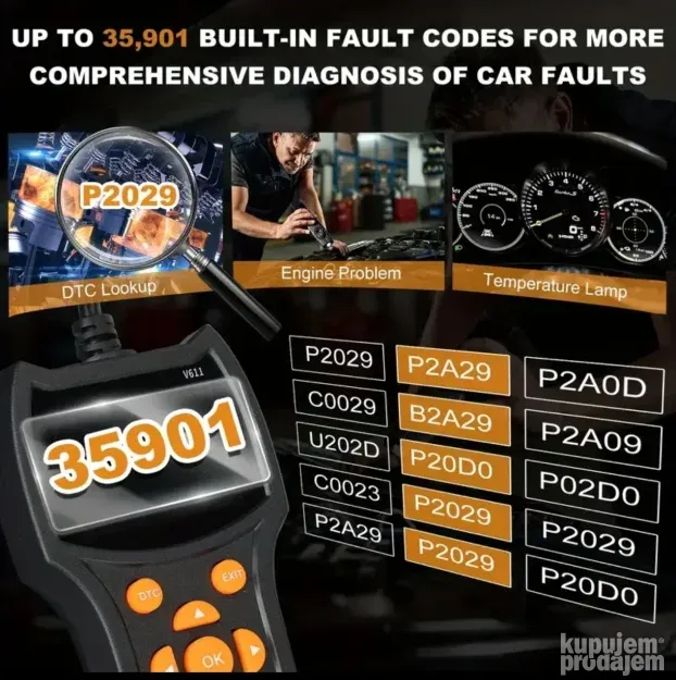 Novo - V611 OBD2 Auto Dijagnostika