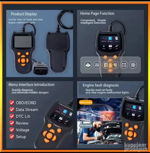 Novo - V611 OBD2 Auto Dijagnostika