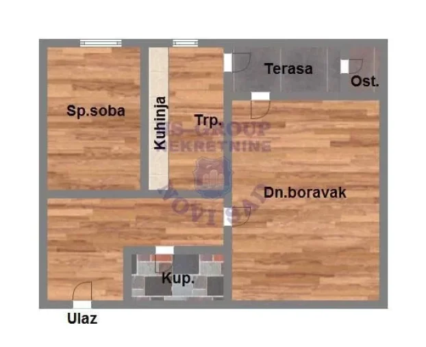Novo Naselje, 2.0 dvosoban, 55 m²