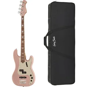 Harley Benton MV-4PJ Shell Pink w/Case Bass Gitara