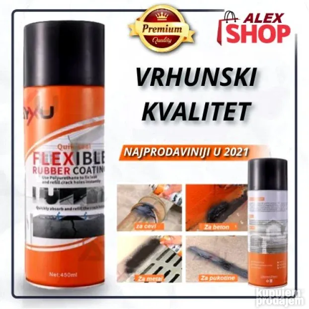 Guma u spreju za izolaciju, zaptivanje i lepljenje