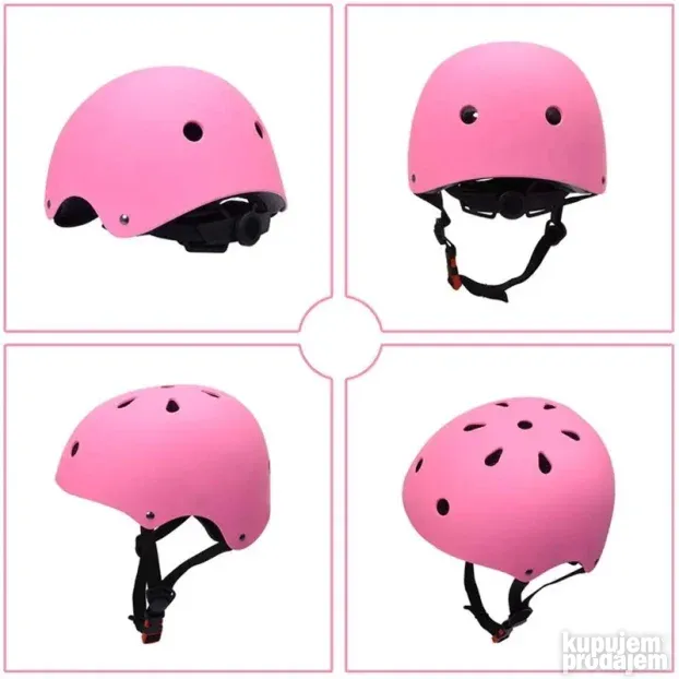 Kaciga za trotinet,rolere,skateboard (L 58-62 cm) roze