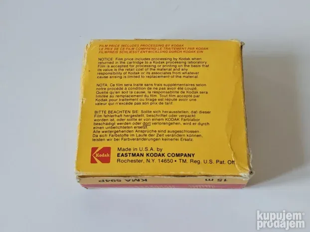 Kodak Super 8 film kasete KODACHROME Super8