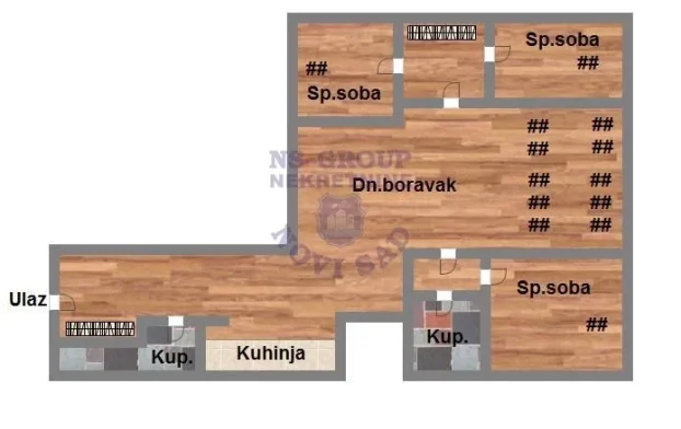 Š-525897, Opština Novi Sad, 4.0 četvorosoban, 105 m²