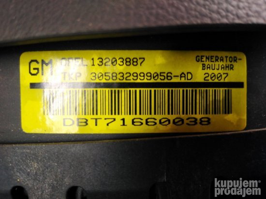 Air bag opel vetra c vazdušni jastuk vektra c