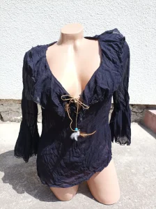 Boho Goth Crna Košulja od Tila S/M