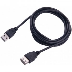 E-Green Kabl 2.0 USB A - USB A M/F (nastavak) 1.8m crni