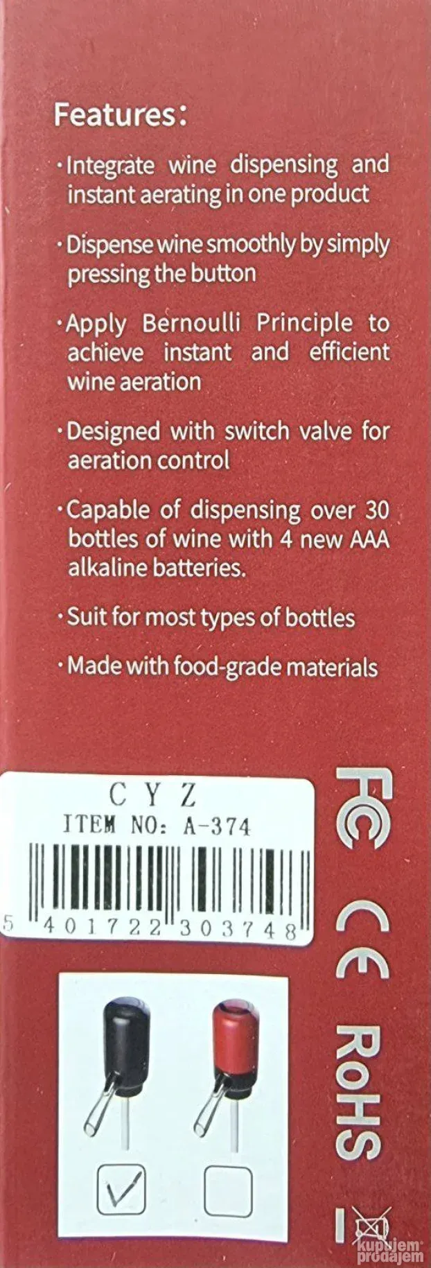 Elektricni dozer za vino