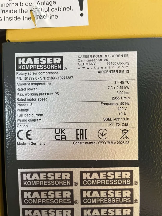 Vijacni kompresor Kaeser 7,5kw.NOV!