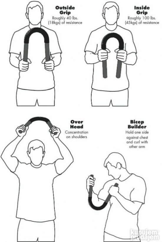 NAJJAČI Power Twister- OPRUGA Za Trening OTPOR 20 30 40 50Kg