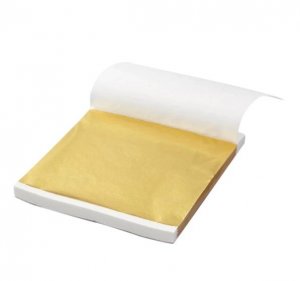 Zlatna folija za dekoracije dekupaz i dr 100 listova