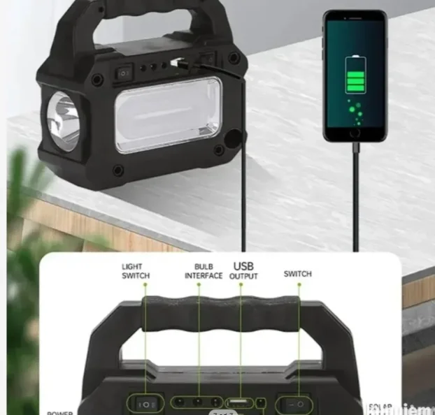 Solarni sistem+FM radio + Solarna lampa za KAMP vikendicu