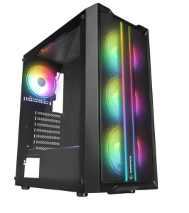 Rampage SLIDER Mesh LED Strip Tempered Glass Black 4x12cm
