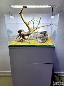 Akvarijum opti white komoda dekoracija rasveta