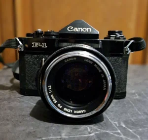 Canon F-1 + Canon objektiv FD 55mm f/1.2