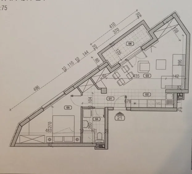Kragujevac, Centar, 2.0 dvosoban, 50.57 m²