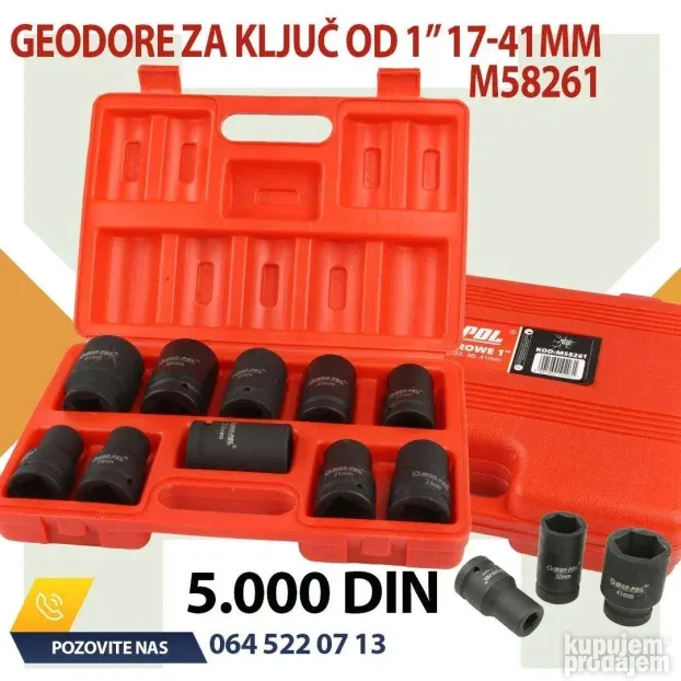 Gedore 216 delova u Koferu