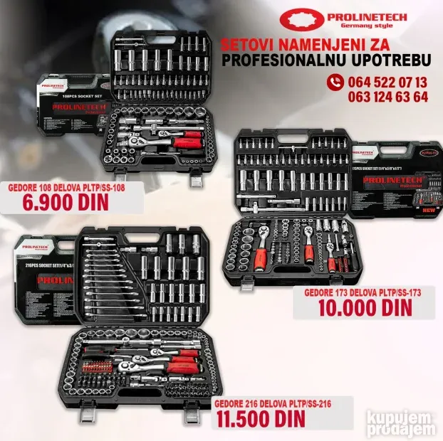 Gedore 216 delova u Koferu