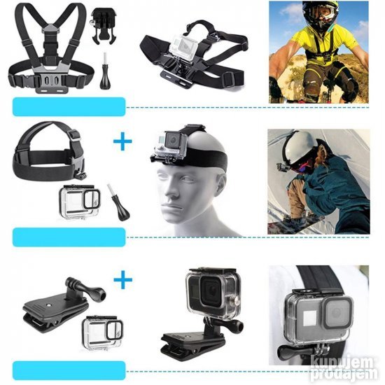 50 in 1 Set GoPro Hero 5 6 7 8 9 10 SJ5000 6000 Xiaomi