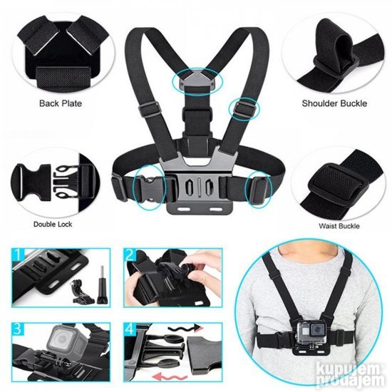 50 in 1 Set GoPro Hero 5 6 7 8 9 10 SJ5000 6000 Xiaomi