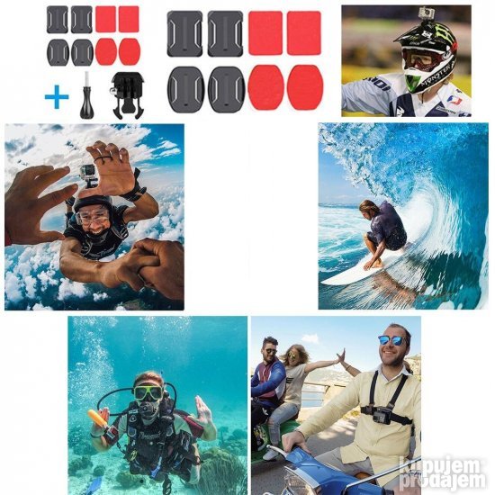 50 in 1 Set GoPro Hero 5 6 7 8 9 10 SJ5000 6000 Xiaomi