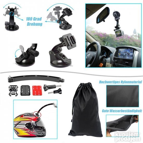 50 in 1 Set GoPro Hero 5 6 7 8 9 10 SJ5000 6000 Xiaomi