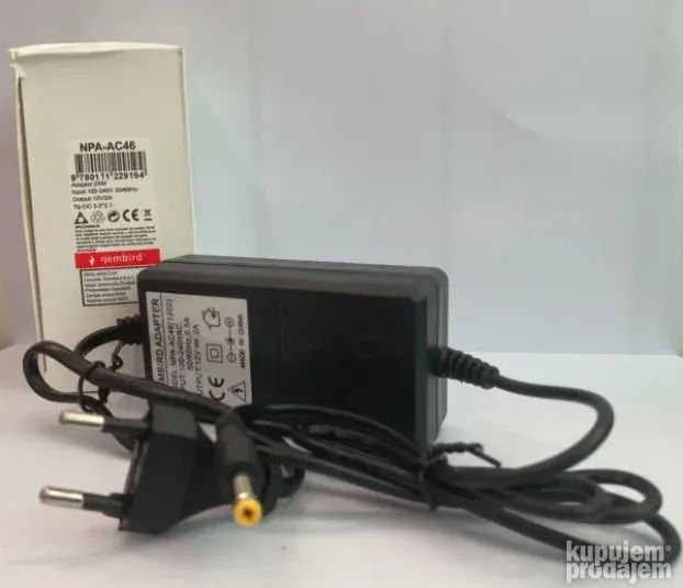 NPA-AC46 Gembird punjac 12v/2A 24W, 1m kabl, Coper napajanje