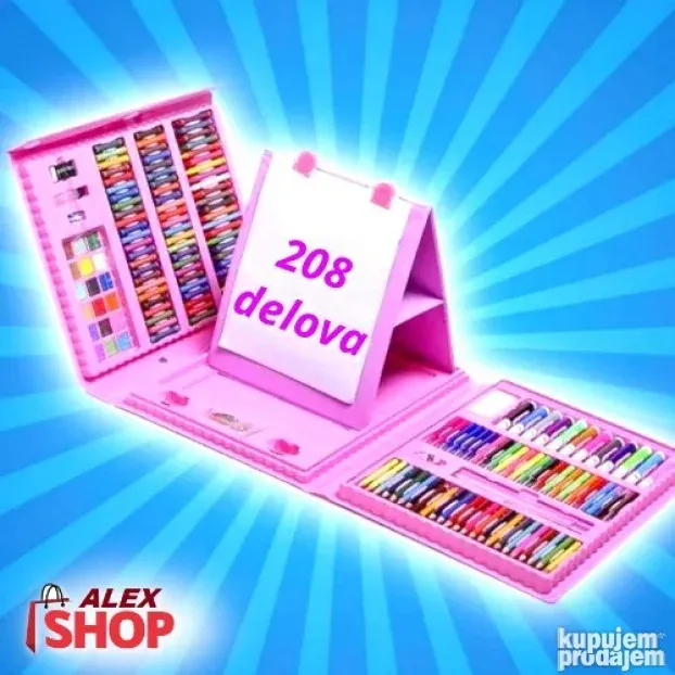 Veliki set kofer za slikanje i bojenje sa rasklopivom tablom