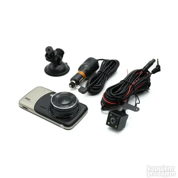 Auto kamera T652 dual lens crna+rikverc