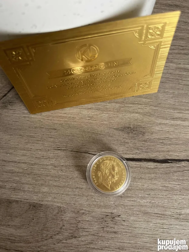ODLICNA REPLIKA malog Franc Jozef dukata POZLATA 24K