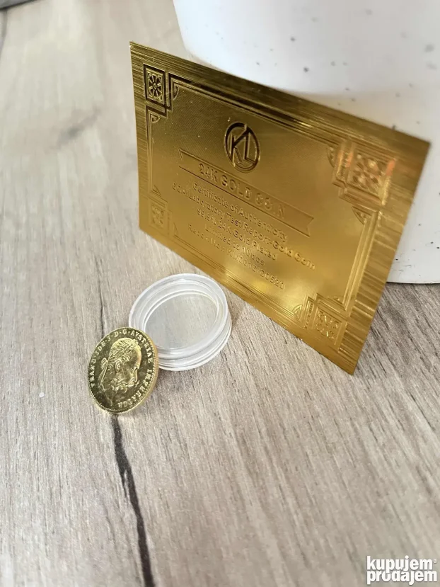 ODLICNA REPLIKA malog Franc Jozef dukata POZLATA 24K