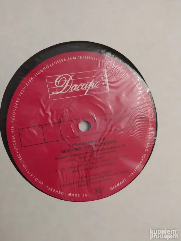 Yehudi Menuhin 3 ploce i Johann Sebastian Bach 3 ploce