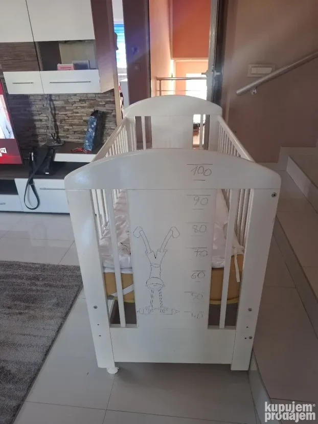 Bambino krevetac Lolek,beli,sa fiokom