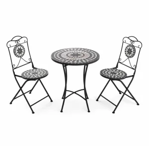 Baštenski set MOZAIK od 3 dela crni