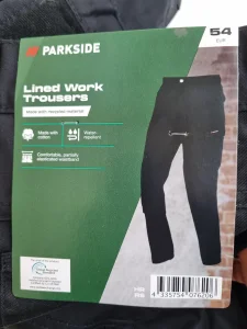 PARKSIDE muške radne pantalone, TERMO postavljene broj 52-58