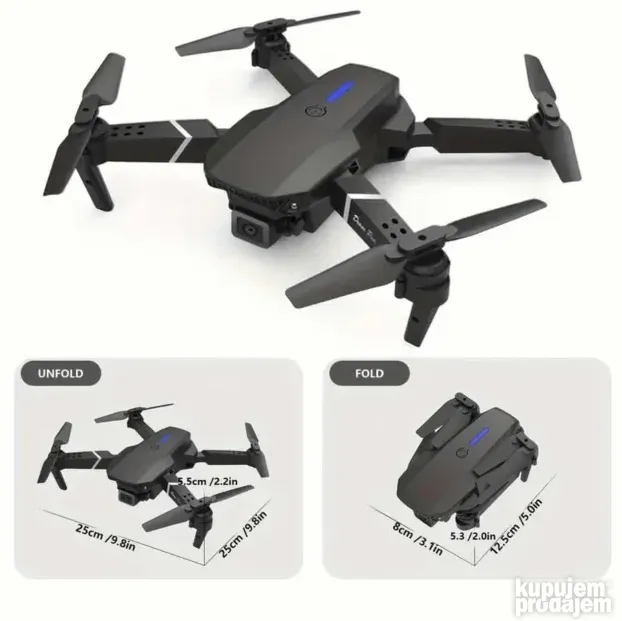 AKCIJA - 2 Baterije GRATIS + Drone Pro 4K Dual Kamera NOVO