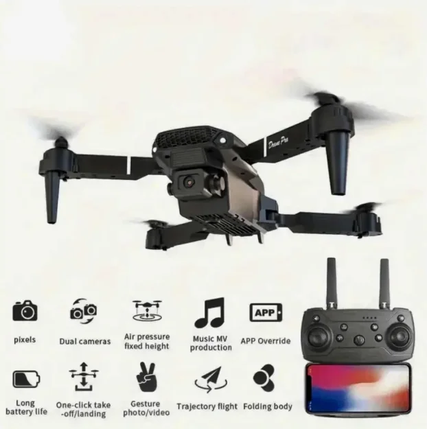 AKCIJA - 2 Baterije GRATIS + Drone Pro 4K Dual Kamera NOVO