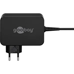 GOOBAY USB C Charger for Laptops 65 W black