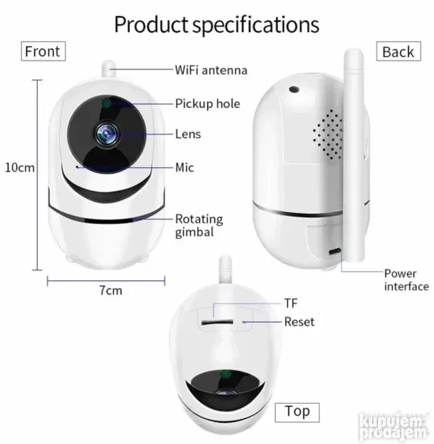 WiFi kamera pingvin smart mini kamera unutrasnja kamera ip