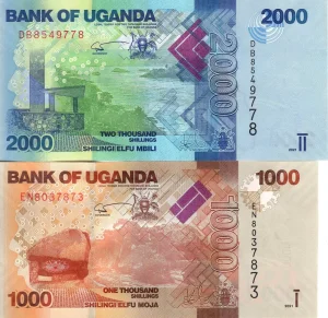 UGANDA lot 1000 i 2000 Shillings 2021 UNC, P-49,50